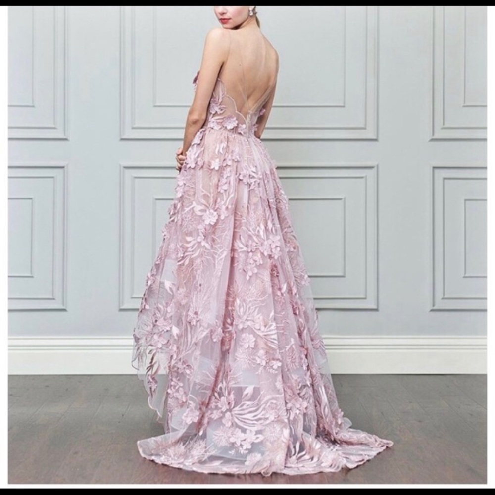 Nicole bakti lace high-low dress
